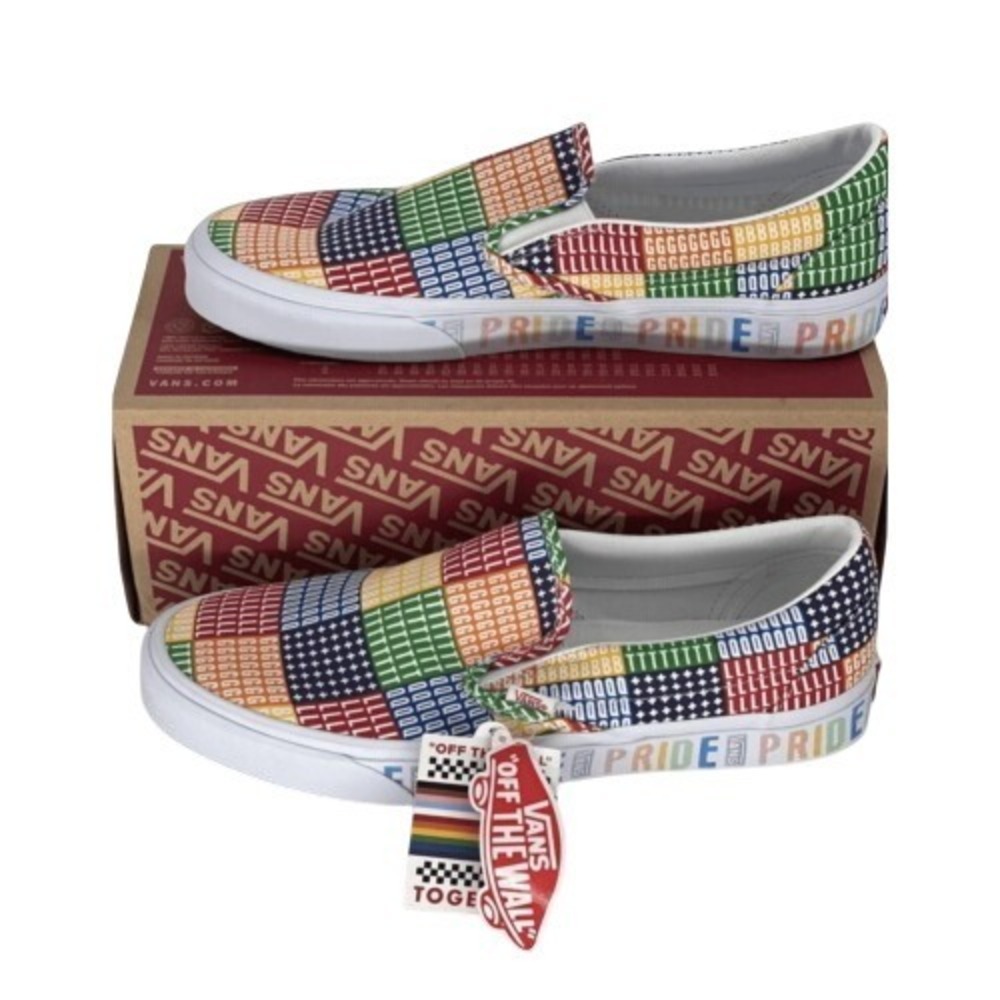 Vans Sneaker Slip On Pride Men Size 12 Women Size 13.5 Rainbow New‎